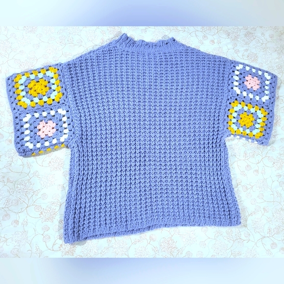 NWT granny knit crochet top size XS - Picture 2 of 6
